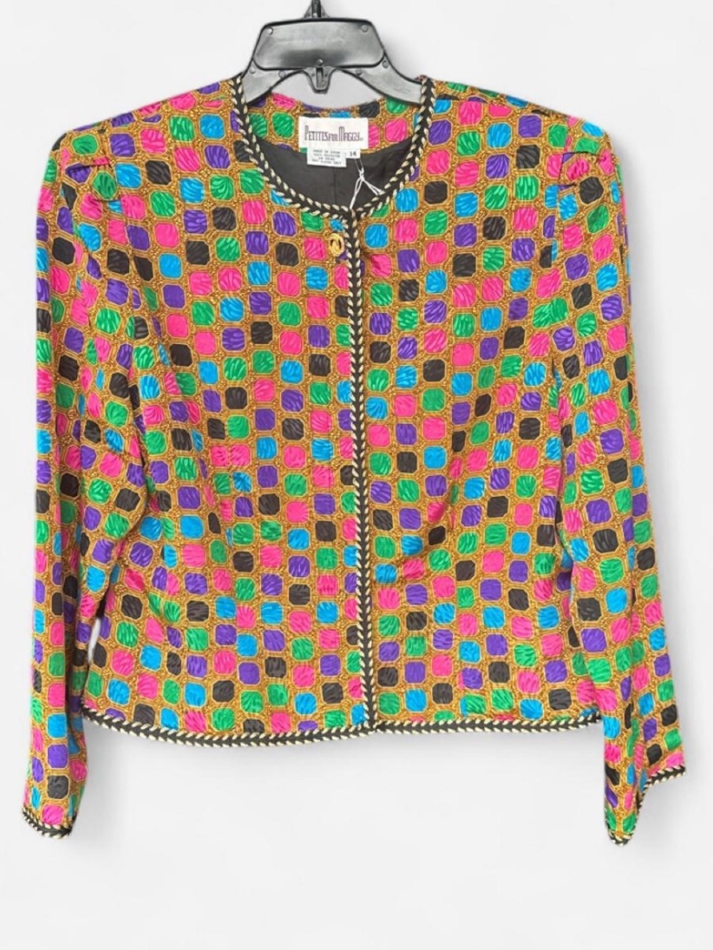 Petites for Maggy Multicolor Patterned Women's Jacket